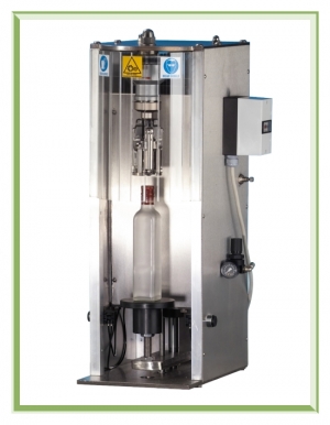 Capsuladora semiautomática para tapones de rosca aluminio-plástico
